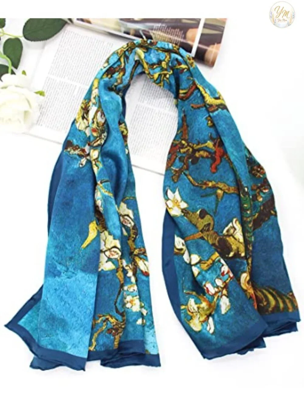 100% Mulberry Silk Large Square Scarf Shawl Women Hair Wrap Headband